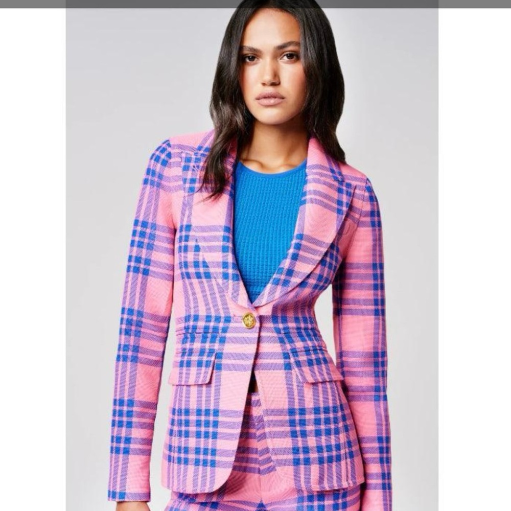 Smythe Hutton plaid blazer